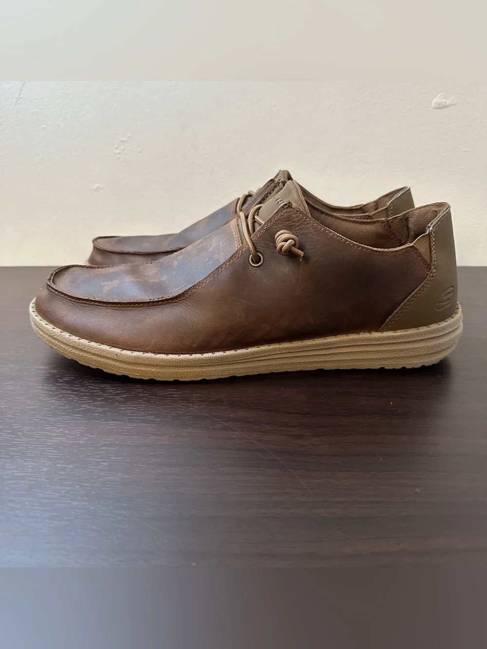 Skechers Melson Ramilo Air-Cooled Memory Foam Leather Lace-Up Oxford Men's 12